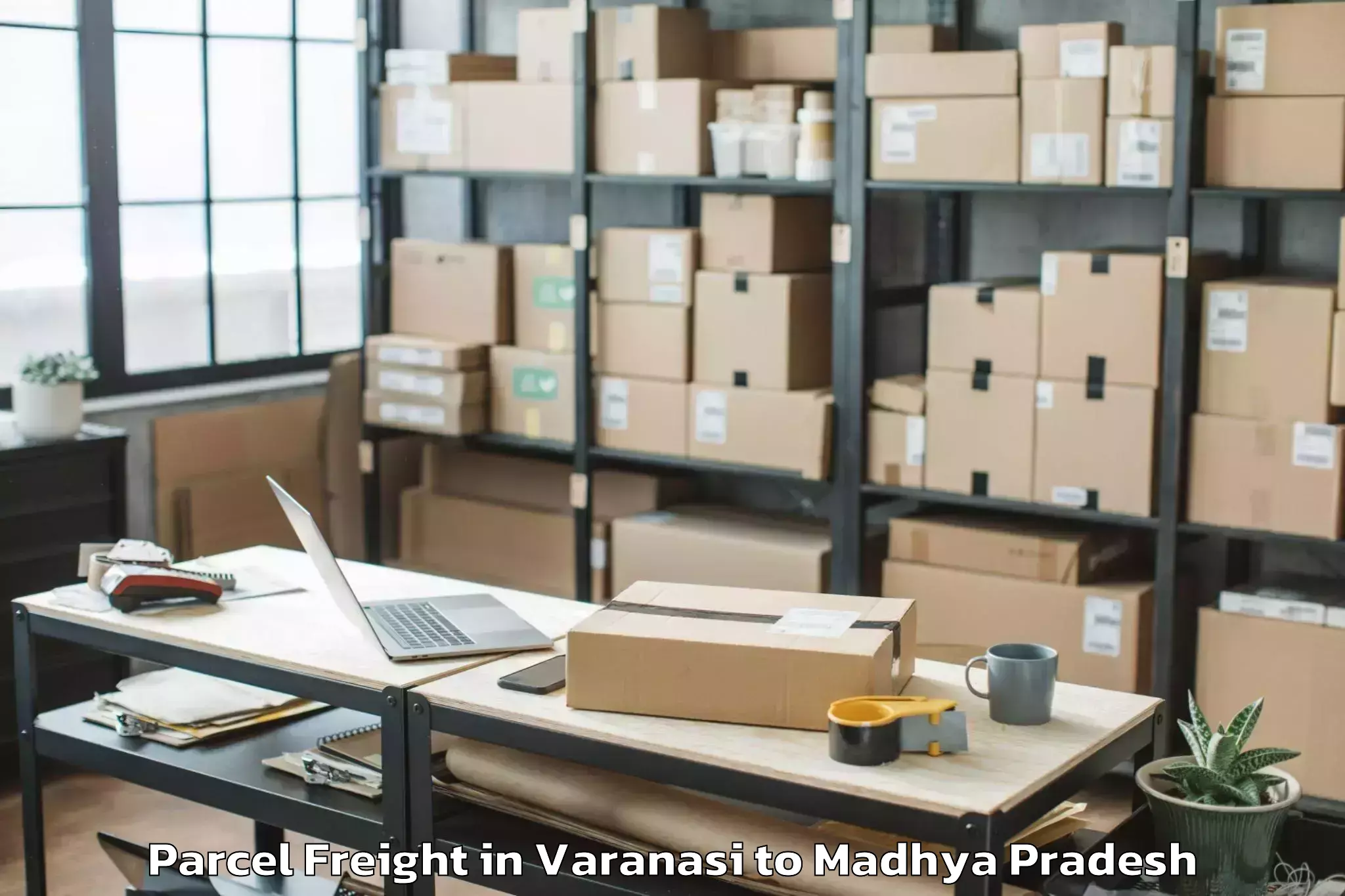 Get Varanasi to Badnagar Parcel Freight